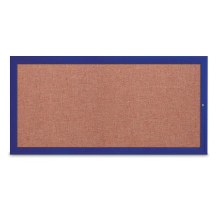 United Visual Products Slim Enclosed Corkboard, 24"x36", White Alum Frame/Pearl UVEB2436-WHITE-PEARL